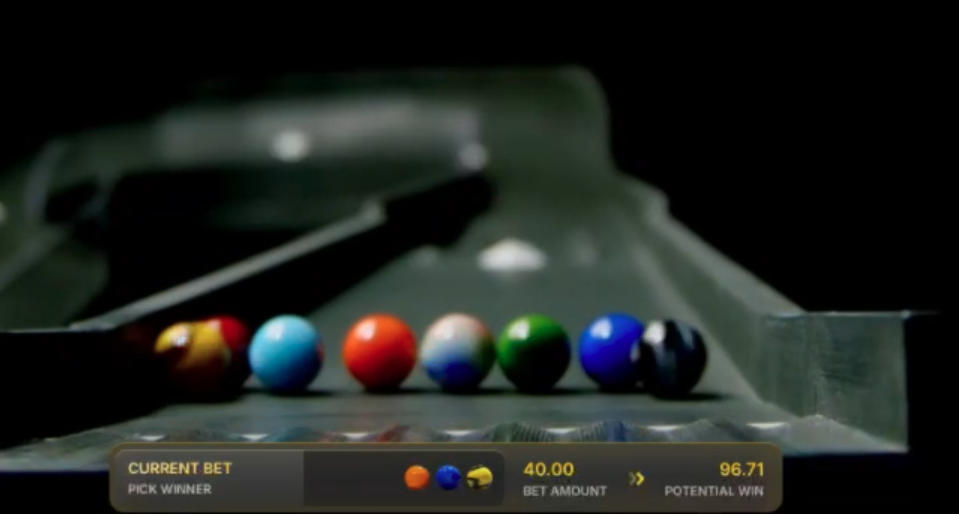 A live marble race streamed by 155