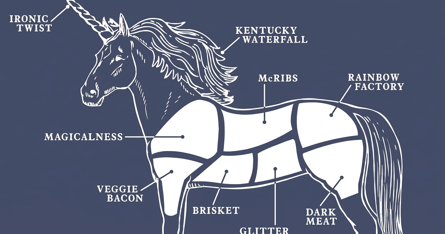 Unicorn butcher cuts diagram